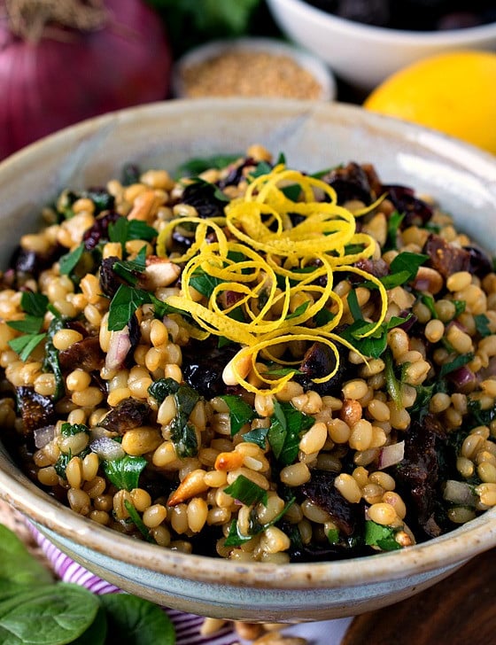 Wheat Berry Salad with Dried Figs and Whole Foods Market $50 Gift Card Giveaway - A Family Feast