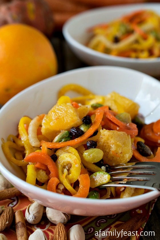 Marinated Spiced Carrot Salad - A delicious and unique way to enjoy winter vegetables...marinated in a spicy citrus dressing. Fantastic!