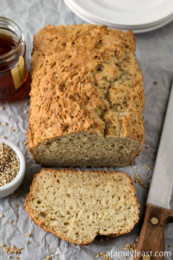Steel Cut Oatmeal Honey Bread - A wonderful hearty, savory bread with a chewy texture. Very easy to make!