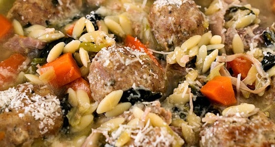Turkey Meatball Soup with Orzo - A Family Feast