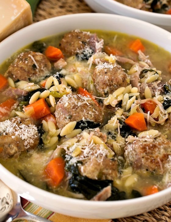 Turkey Meatball Soup with Orzo - A Family Feast