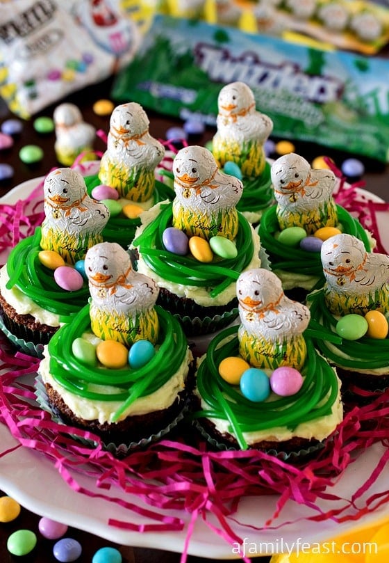 Carrot Cupcakes with Ginger-Orange Cream Cheese Frosting - A Family Feast