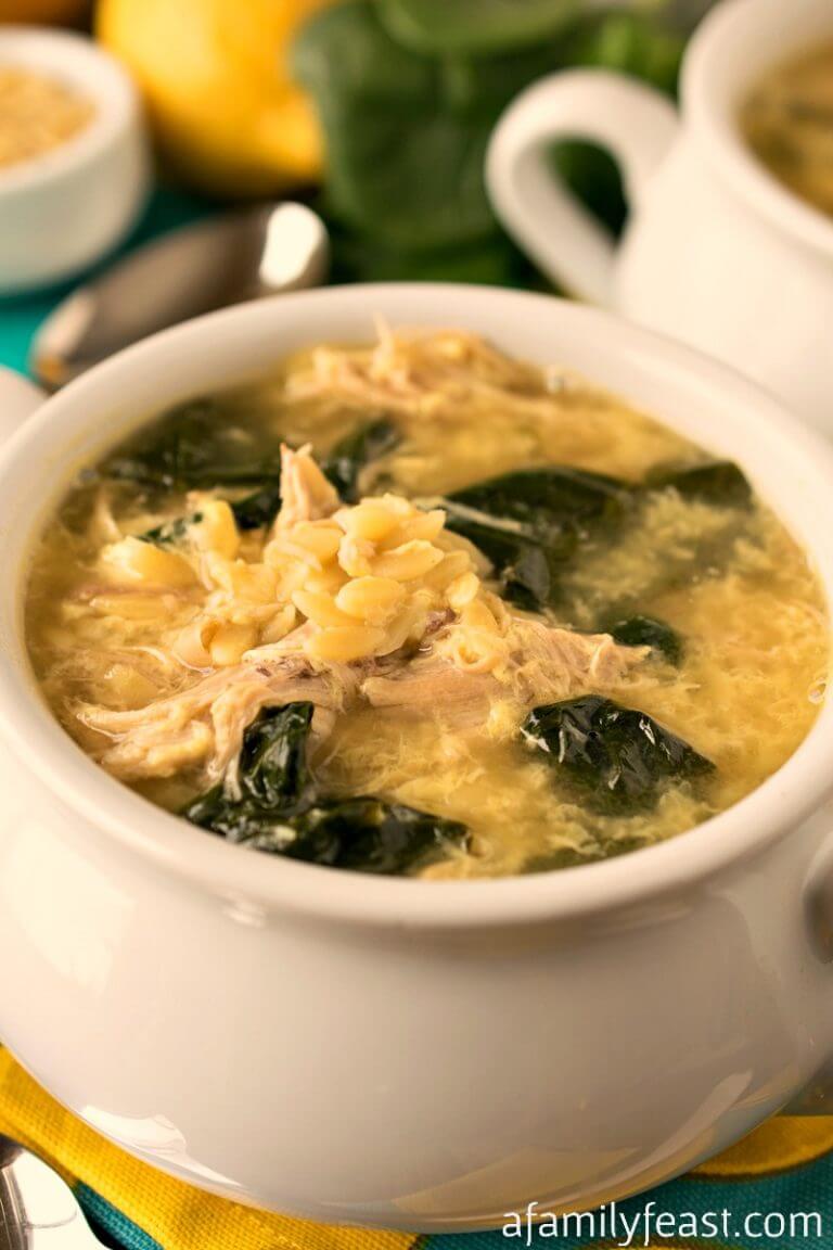 Greek Lemon Chicken Soup with Orzo A Family Feast
