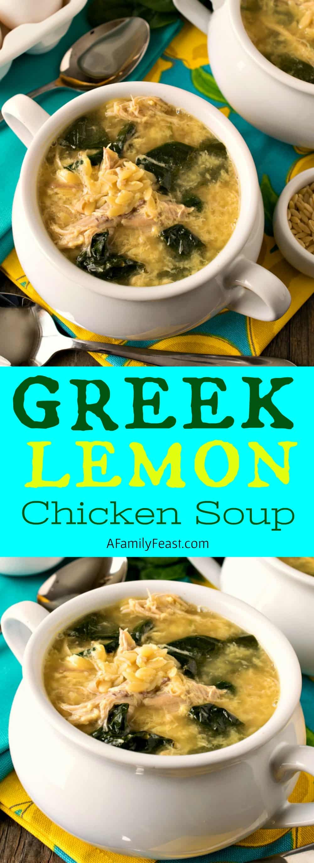 Greek Lemon Chicken Soup with Orzo