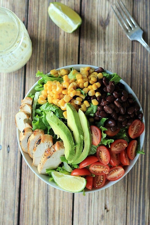 This Southwestern Chicken Chopped Salad from Julie's Eats & Treats is just one of over 20 delicious chicken salad recipes on A Family Feast