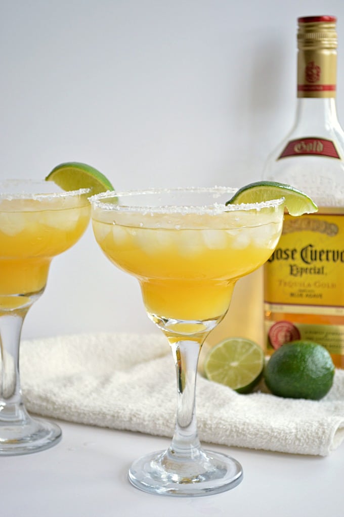 This mango margarita is one of over 30 refreshing margarita recipes in a collection on afamilyfeast.com