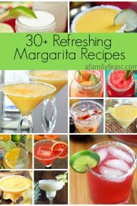 Over 30 refreshing margarita recipes are in this collection! With frozen, on the rocks, and virgin margarita recipes to choose from, there's one for everyone in this delicious roundup on afamilyfeast.com