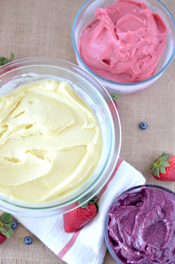 Dye Free Vegan and Dairy Free Ice Cream - One of over 25 patriotic holiday recipes to help you celebrate Memorial Day, 4th of July, Flag Day, or any day!