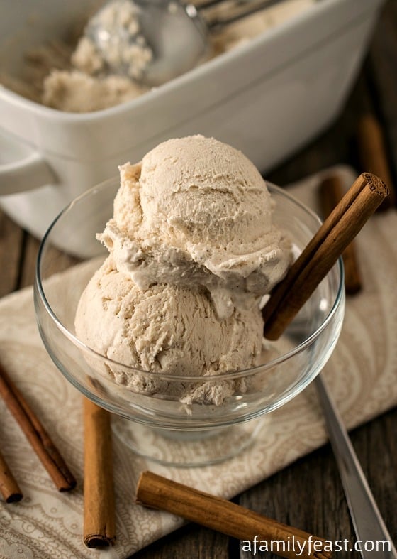 No-Churn Cinnamon Ice Cream - Just three ingredients and no ice cream maker needed!