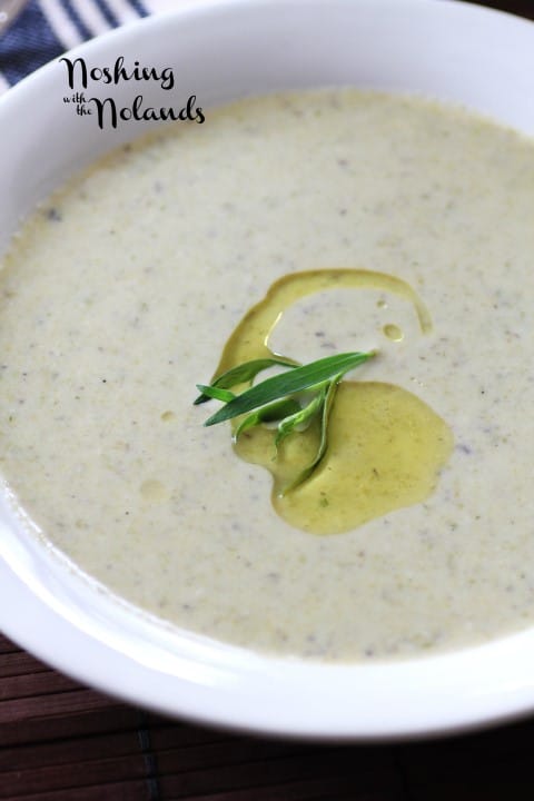 Roasted Asparagus Brie Soup - One of over 30 Amazing Asparagus Recipes to give you cooking inspiration this Spring! See the collection on A Family Feast