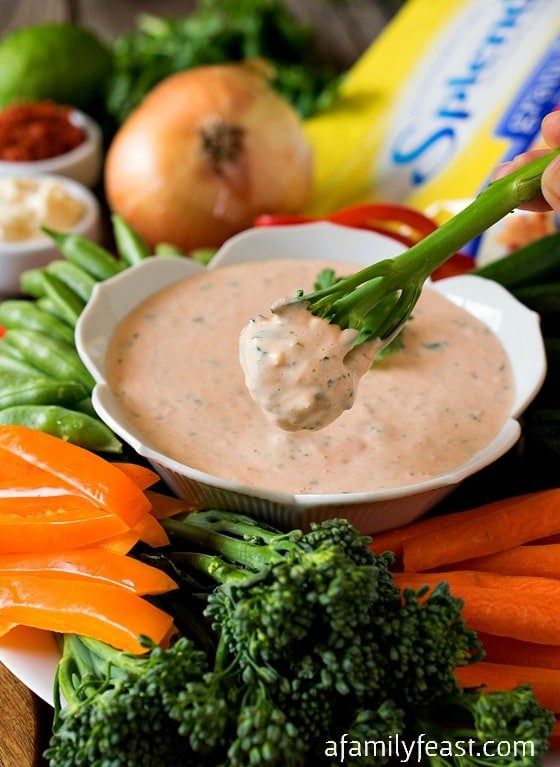 Thai Vegetable Dip - A delicious dip to serve alongside fresh vegetables - or even baked sweet potato fries! #SplendaSweeties #SweetSwaps #ad