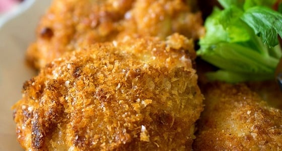 Golden Crusted Baked Chicken - A Family Feast