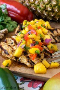 Grilled Marinated Chicken with Tropical Salsa - A Family Feast