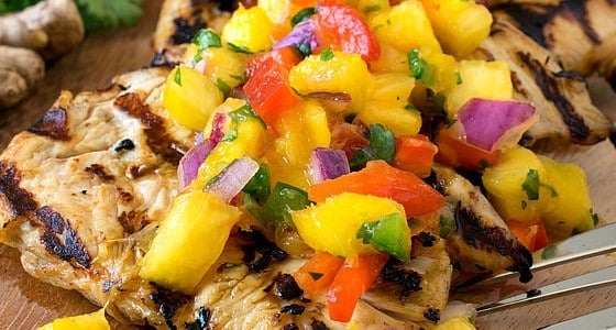 Grilled Marinated Chicken with Tropical Salsa - A Family Feast