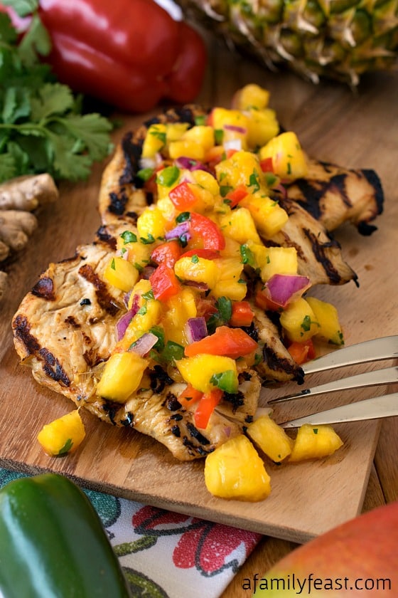 Grilled Marinated Chicken with Tropical Salsa - Perfect for summer barbecues! #ad #TargetCrowd