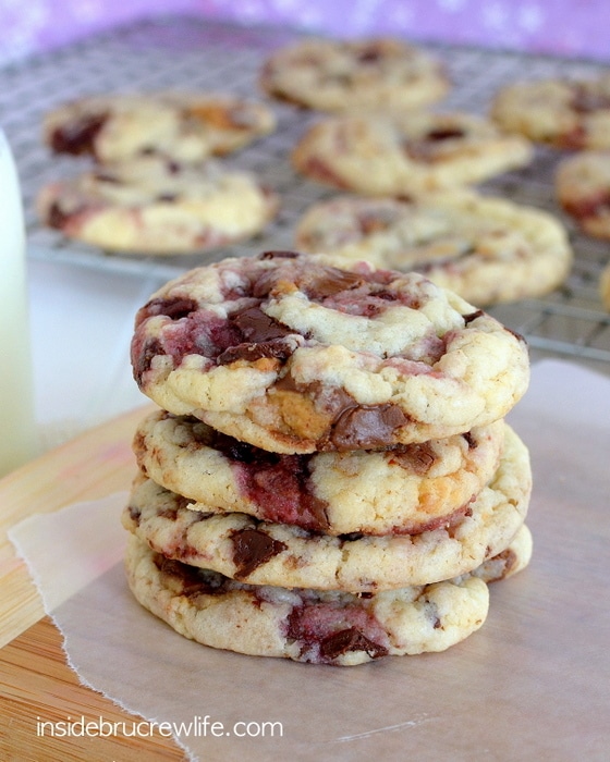 Peanut Butter and Jelly Cookies - One of over 20 delicious peanut butter and jelly recipes for Peanut Butter Jelly Time on A Family Feast