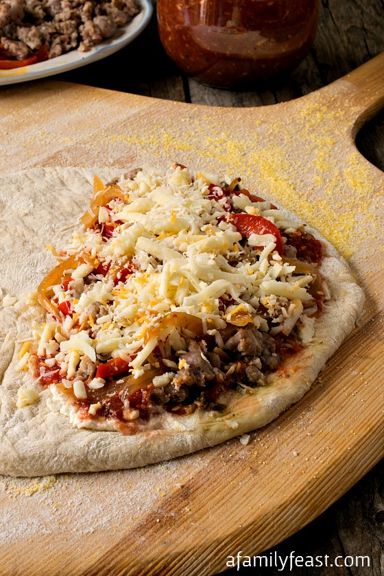 Our Sausage and Pepper Calzones are a family favorite! Super easy to make too!