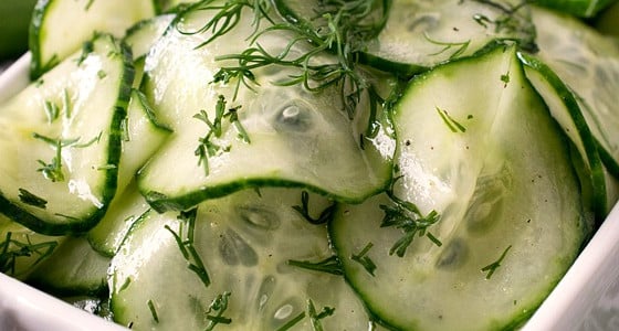 Simple Cucumber Salad - A Family Feast
