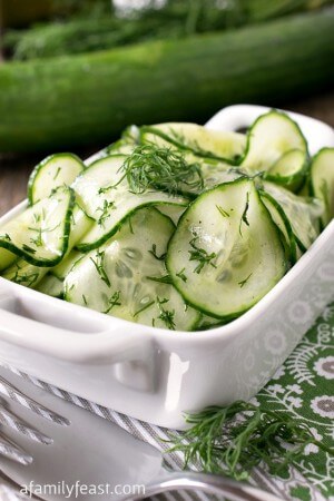 Simple Cucumber Salad - A Family Feast®