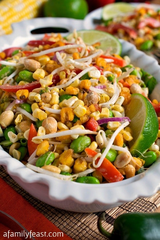 Thai Corn Salad - A delicious Asian-inspired corn salad with fresh flavors and a little bit of crunch!