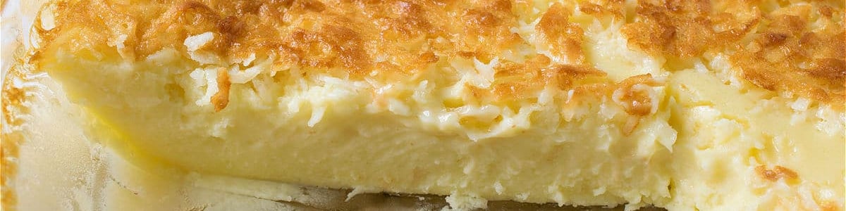 Crustless Coconut Custard Pie