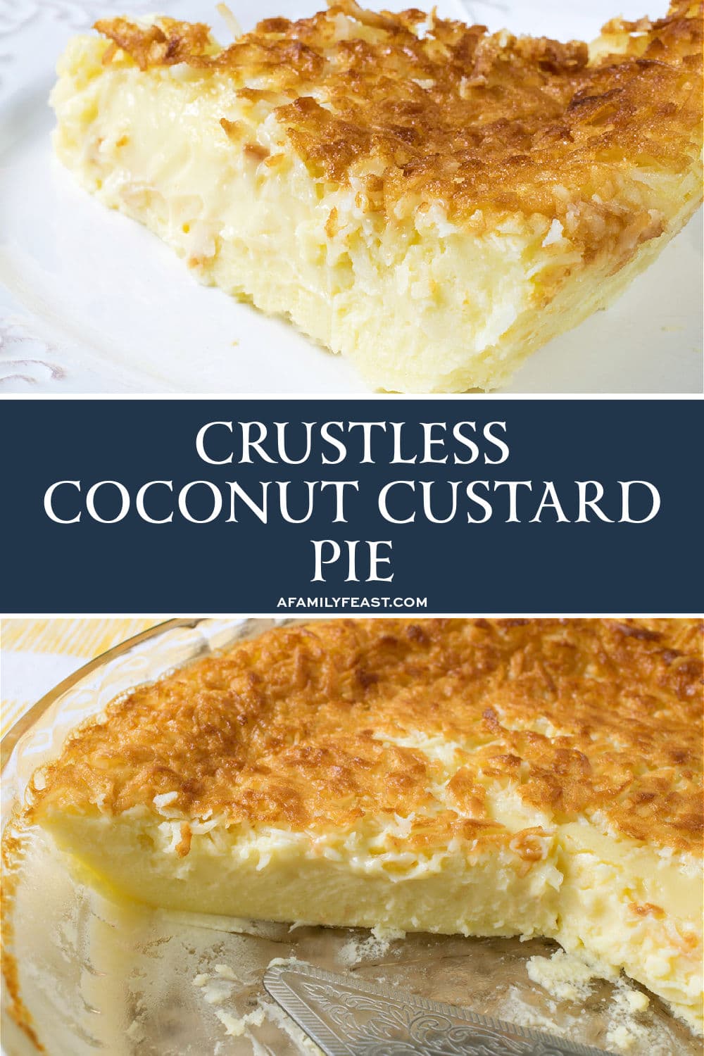 Crustless Coconut Custard Pie