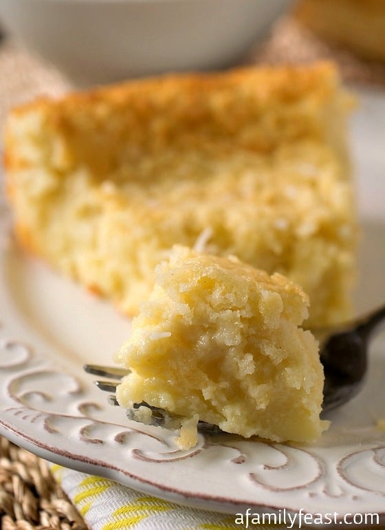 Crustless Coconut Custard Pie - A Family Feast