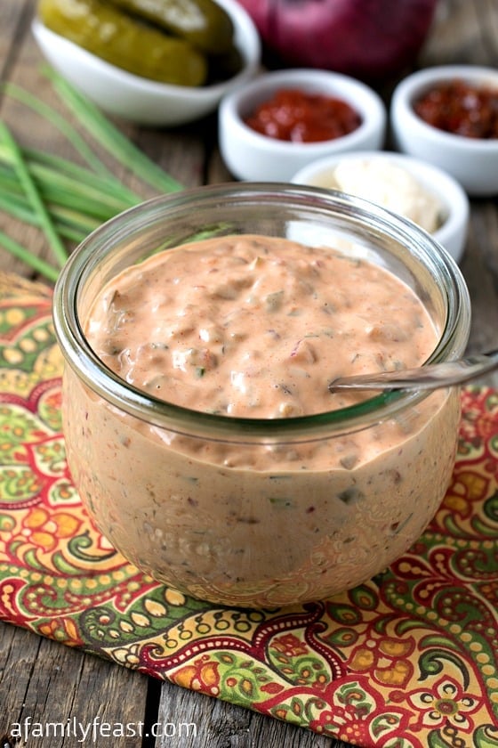 Homemade Russian Dressing - Easy to make with common ingredients and so much better than the bottled version!