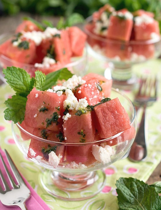 Watermelon, Feta and Mint Salad - A Family Feast