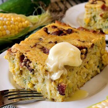 Zucchini Corn Bread with Bacon - A Family Feast