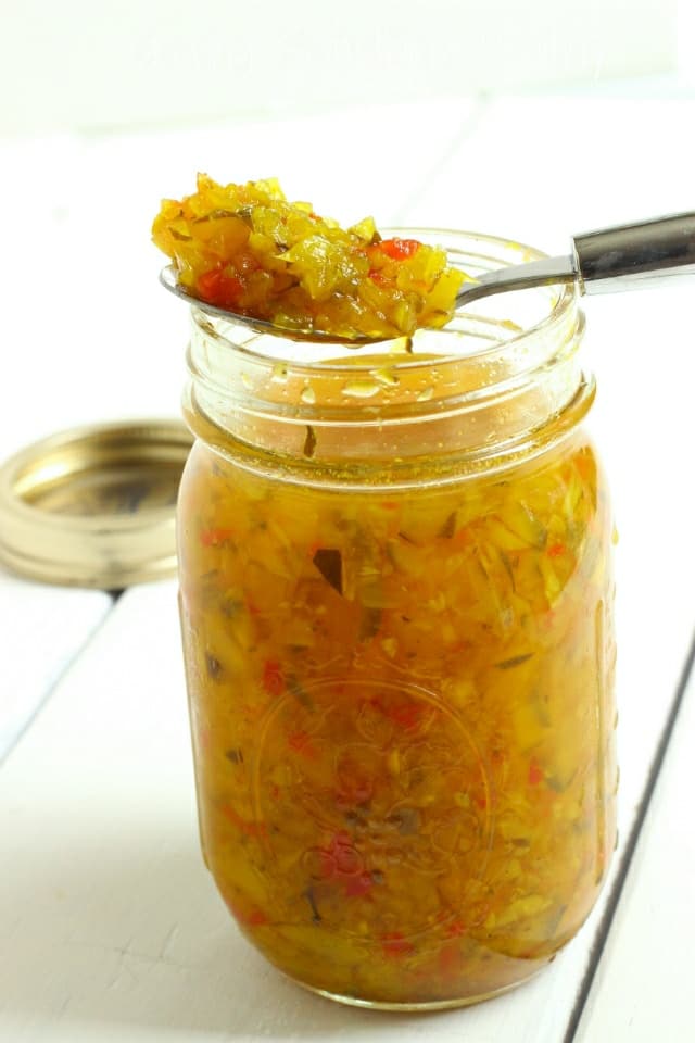 Sweet and Spicy Zucchini Relish - A Family Feast