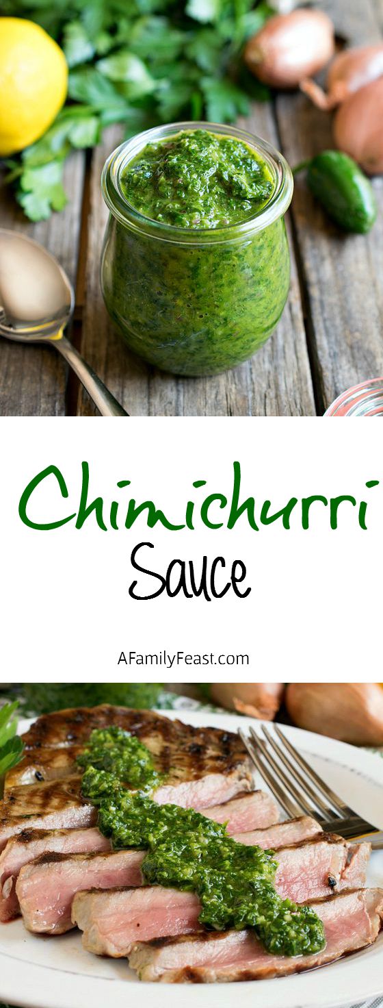 Chimichurri - A simple, fresh and fantastic sauce that is delicious served with grilled steaks.