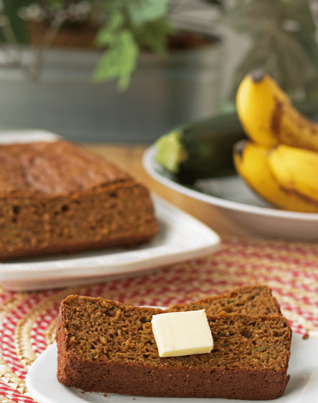 Low Carb Zucchini Banana Bread - Over 30 delicious recipes to help you use up your bounty of garden zucchini. See the recipes on A Family Feast.