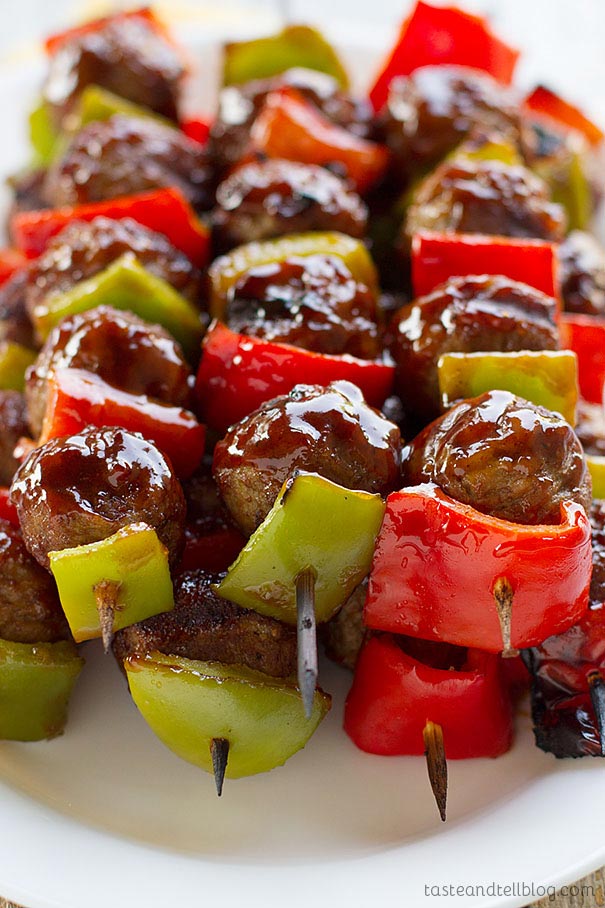 25 Sensational Skewer Recipes, including these Sweet and Sour Meatball Skewers