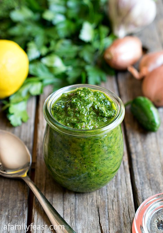 Chimichurri - A simple, fresh and fantastic sauce that is delicious served with grilled steaks.