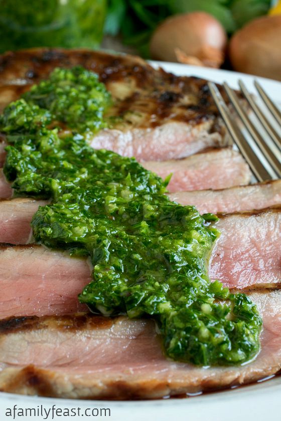 Chimichurri - A simple, fresh and fantastic sauce that is delicious served with grilled steaks.
