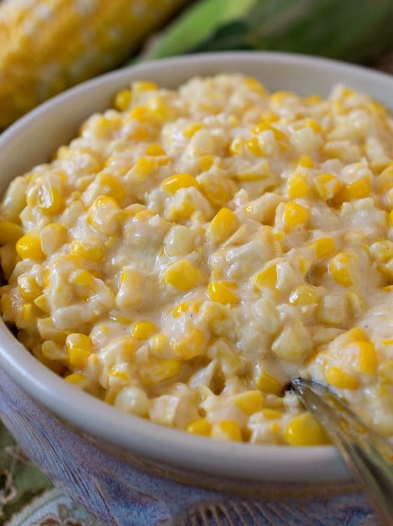 Slow Cooker Creamed Fresh Corn - A Family Feast