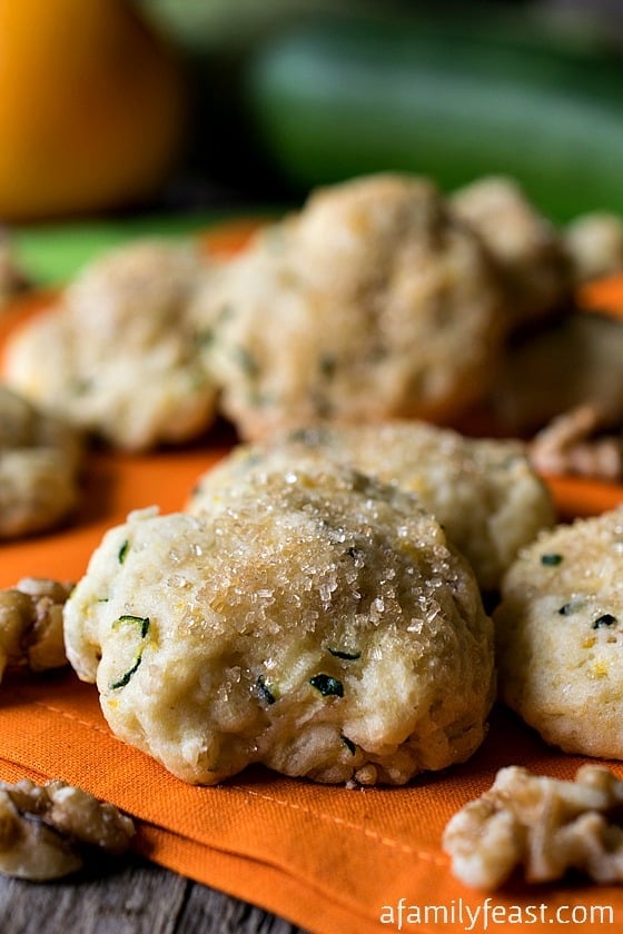 Orange Zucchini Cookies – Moist, sweet and delicious! You’d never guess these cookies have zucchini inside!