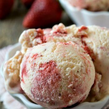 Roasted Strawberry Crème Fraîche Ice Cream - A Family Feast