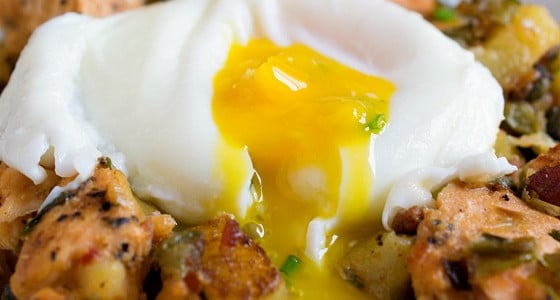 Salmon Hash with Poached Eggs - A Family Feast
