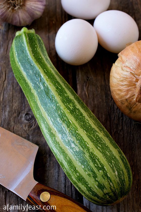 Zucchini and Eggs - A simple, delicious, classic Italian dish that our family called Cocozelle - named after the heirloom zucchini variety. AFamilyFeast.com