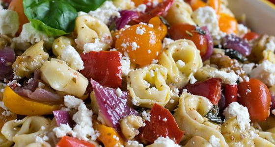 Tortellini Salad with Roasted Vegetables - A Family Feast