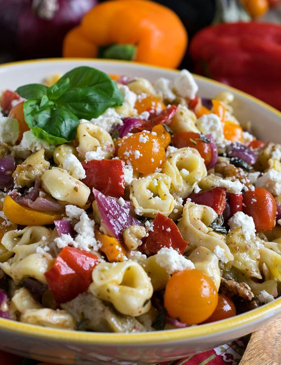 Tortellini Salad with Roasted Vegetables - A Family Feast