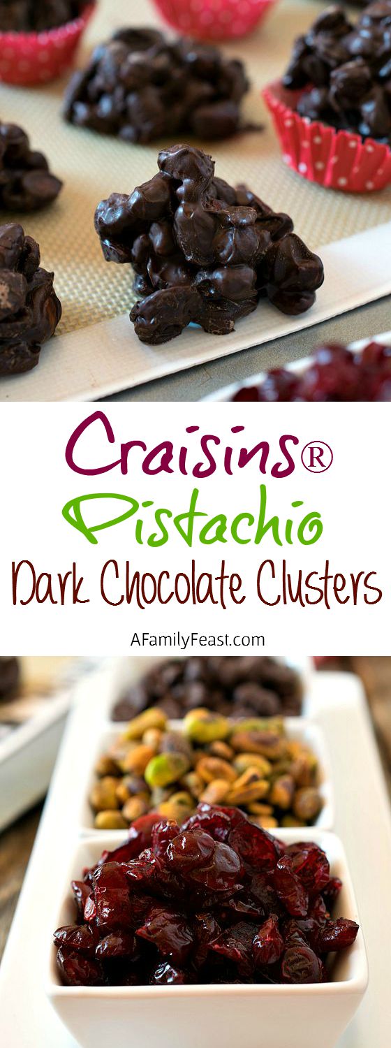 Craisins® Pistachio Dark Chocolate Clusters - A delicious sweet treat to help you become a #LunchboxMaster
