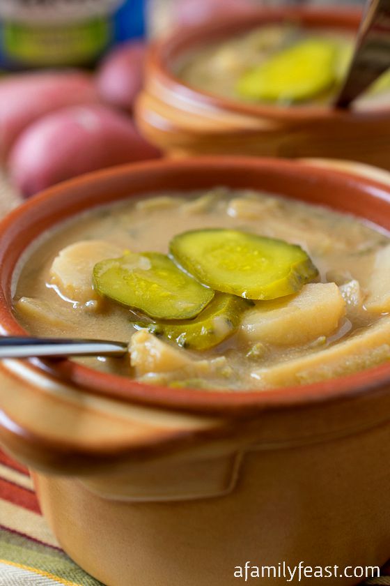 Polish Dill Pickle Soup - A traditional Polish soup that is addictively delicious! Simple ingredients and simple to prepare.