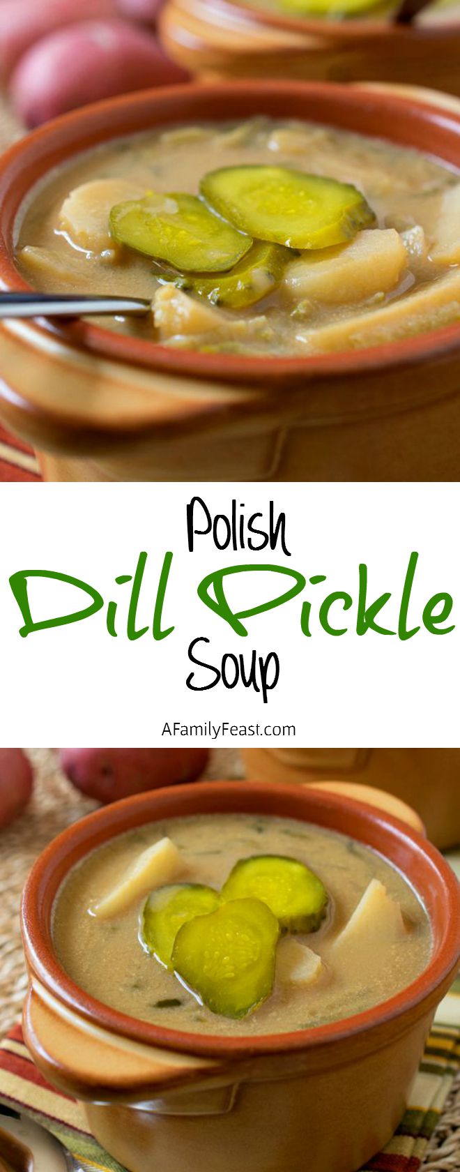 Polish Dill Pickle Soup - A traditional Polish soup that is addictively delicious! Simple ingredients and simple to prepare.