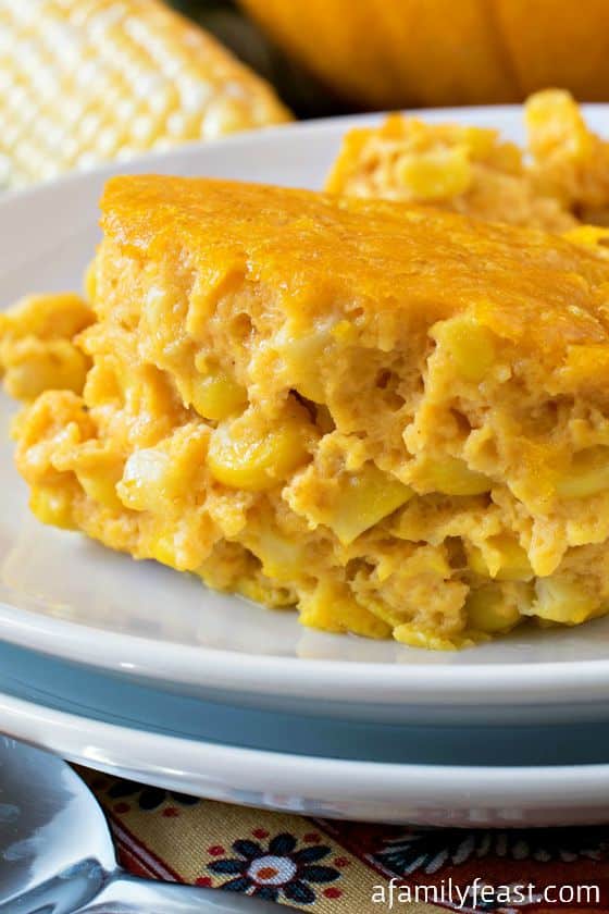 Pumpkin Corn Pudding - A Family Feast