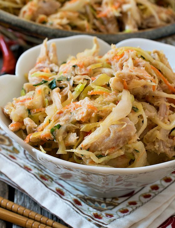 Vietnamese Chicken and Cabbage Slaw - A Family Feast