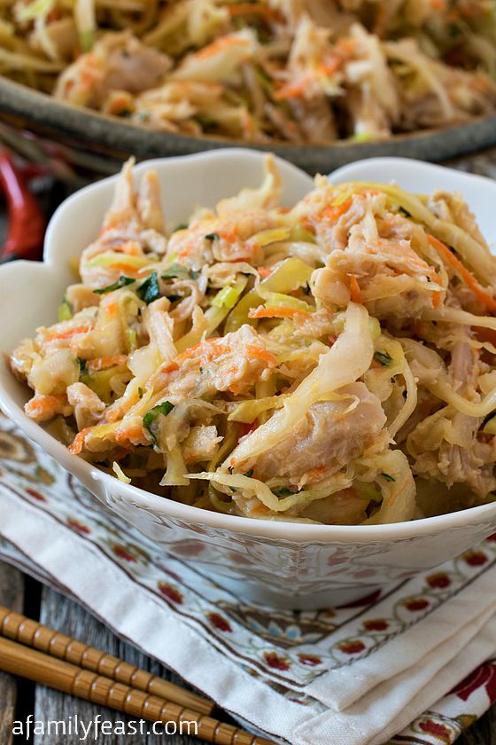 Vietnamese Chicken and Cabbage Salad - A super simple, super flavorful salad that is delicious as a main dish or side!