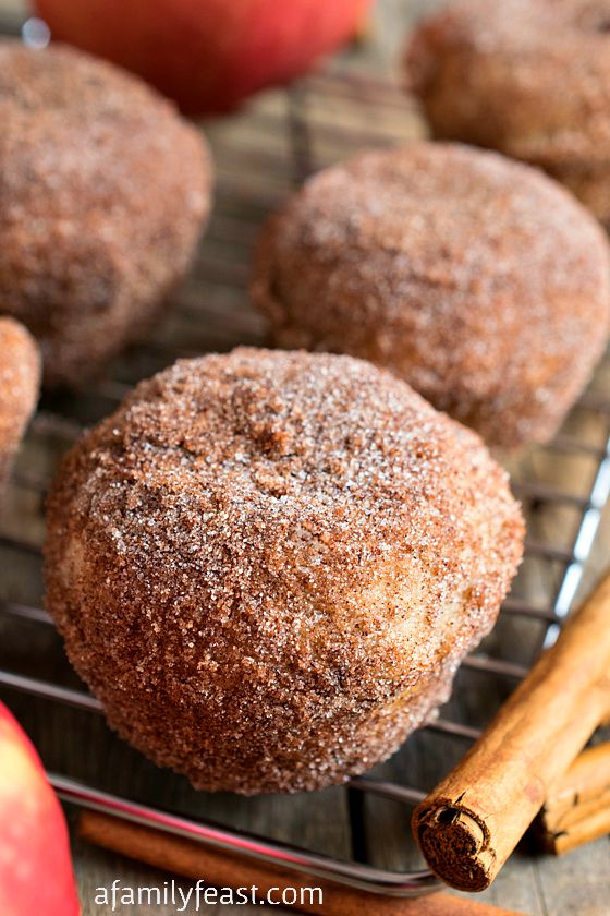 Apple Doughnut Bombs - A Family Feast